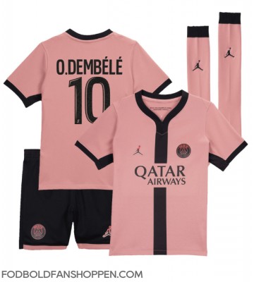 Paris Saint-Germain Ousmane Dembele #10 Tredjetrøje Børn 2024-25 Kortærmet (+ Korte bukser)